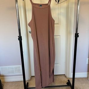Old Navy blush pink midi dress, ribbed, size XXL.